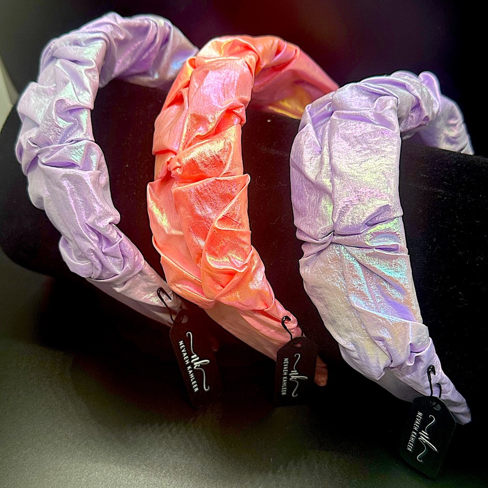 Fluorescent scrunchie style headband